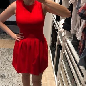 Red fit and flare sleeveless dress women’s size EU 40 US 10